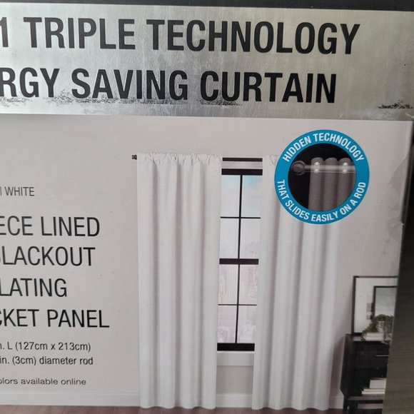 Brookstone White Energy Saving Curtain - Picture 2 of 4